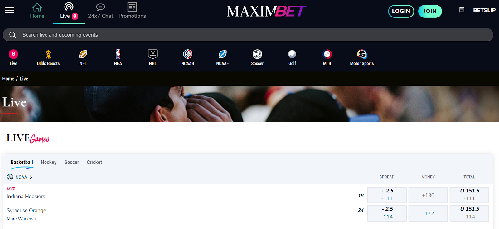 MaximBet Betting and Live Streaming