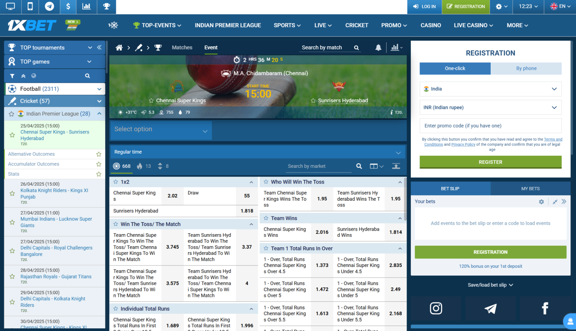 1xBet Sports Betting