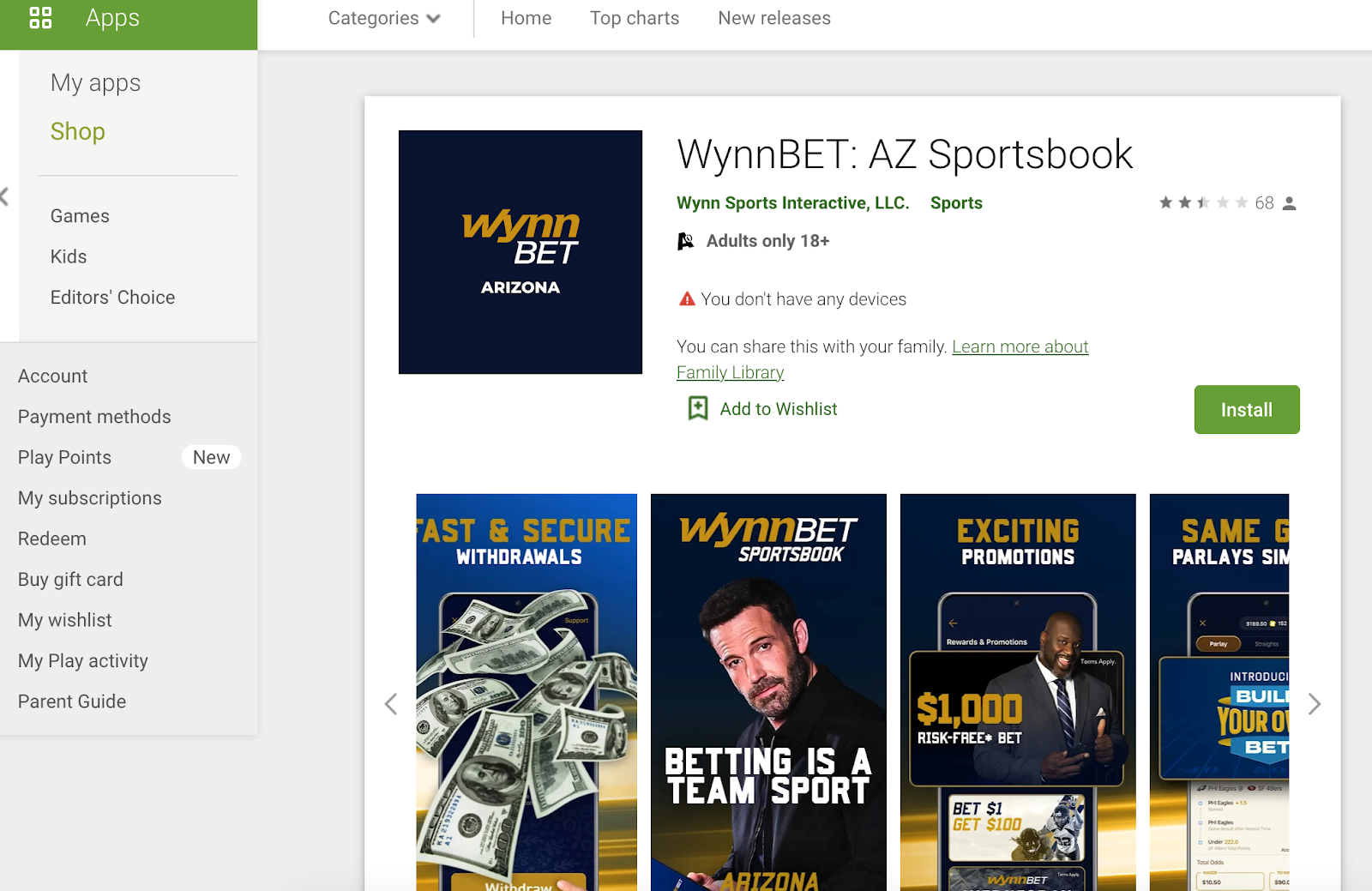 Wynn Sports Sportsbook Mobile App For Android