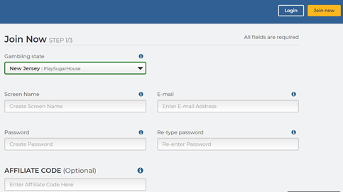 SugarHouse Account Registration